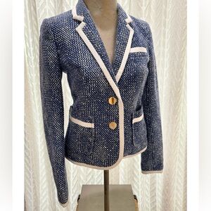 Juicy Couture Blue & Cream Trim Blazer